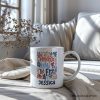 America Land of the Free Personalized Mug, Retro Floral Independence Day Gift with Custom Name America Land of the Free Personalized Mug, Retro Floral Independence Day Gift with Custom Name