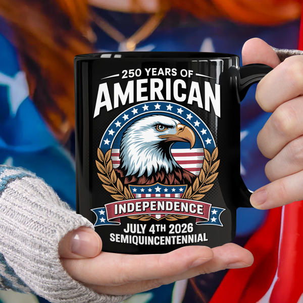 American 250 Years Independence Eagle - July 4th 2026 Black Mug LM32 895249 American 250 Years Independence Eagle - July 4th 2026 Black Mug LM32 895249