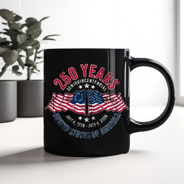American 250 Years Semiquincentennial Patriotic Gift 2026 Black Mug LM32 895265 American 250 Years Semiquincentennial Patriotic Gift 2026 Black Mug LM32 895265
