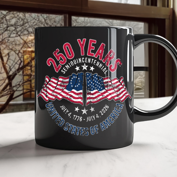 American 250 Years Semiquincentennial Patriotic Gift 2026 Black Mug LM32 895265 American 250 Years Semiquincentennial Patriotic Gift 2026 Black Mug LM32 895265