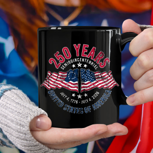 American 250 Years Semiquincentennial Patriotic Gift 2026 Black Mug LM32 895265