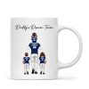 American Football Dad Dream Team Personalized Mug, Coolest Father's Day Gift For Dad