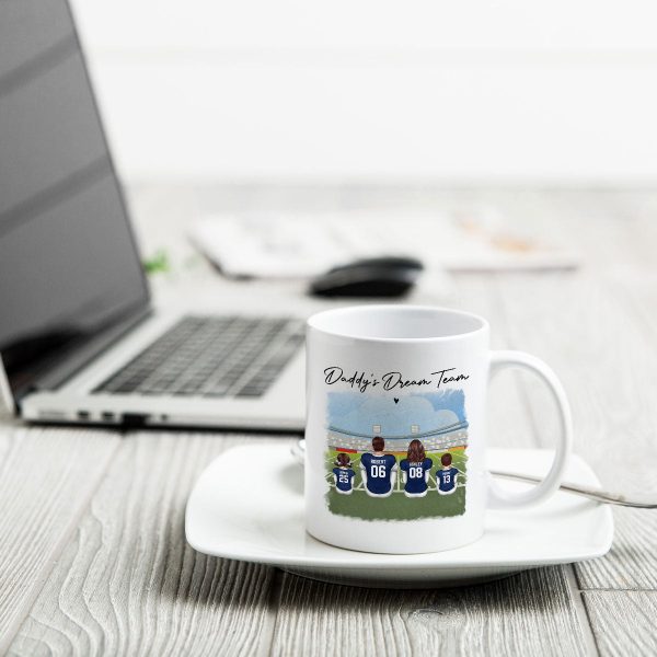 American Football Dad Team Family Personalized Mug