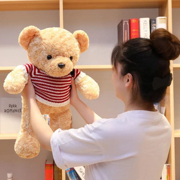 American Sweater Teddy Bear Plush Toy Soft Gift for Kids American Sweater Teddy Bear Plush Toy Soft Gift for Kids