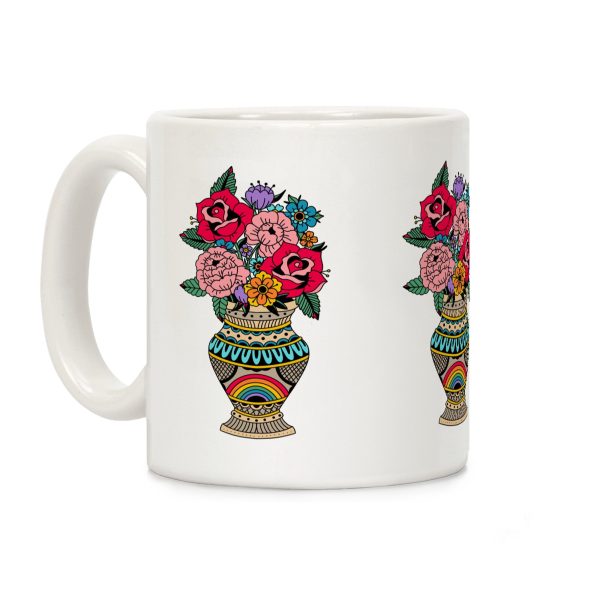 American Traditional Pride Bouquet Tattoo Style Coffee Mug American Traditional Pride Bouquet Tattoo Style Coffee Mug
