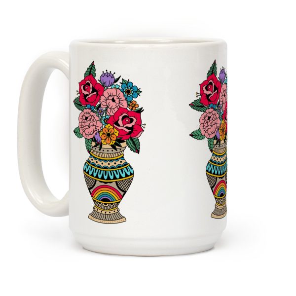 American Traditional Pride Bouquet Tattoo Style Coffee Mug American Traditional Pride Bouquet Tattoo Style Coffee Mug