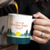 And So The Adventure Begins Featuring Mountains And Sunrise - Personalized Custom Coffee Mug - CPL494_MG And So The Adventure Begins Featuring Mountains And Sunrise - Personalized Custom Coffee Mug - CPL494_MG