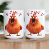 Angry Chicken Funny Mug F-Caw-F White Ceramic Coffee Cup, Perfect Gift for Friends & Coworkers Angry Chicken Funny Mug F-Caw-F White Ceramic Coffee Cup, Perfect Gift for Friends & Coworkers