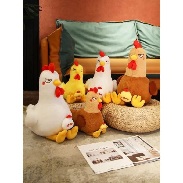 Angry Squat Chicken Plush Toy - Cute & Funny Gift for Kids Angry Squat Chicken Plush Toy - Cute & Funny Gift for Kids