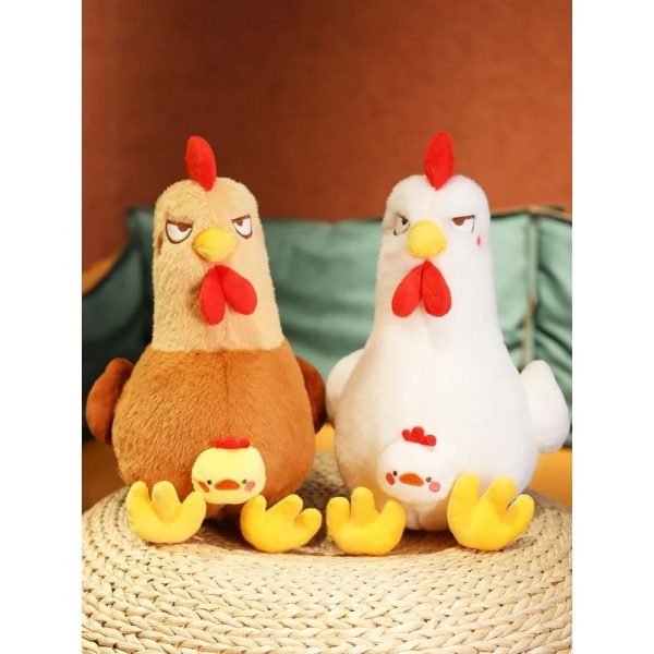 Angry Squat Chicken Plush Toy - Cute & Funny Gift for Kids Angry Squat Chicken Plush Toy - Cute & Funny Gift for Kids