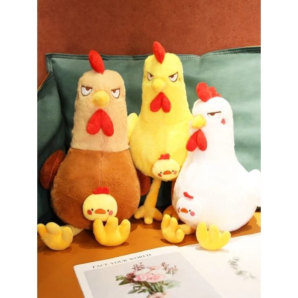 Angry Squat Chicken Plush Toy - Cute & Funny Gift for Kids Angry Squat Chicken Plush Toy - Cute & Funny Gift for Kids