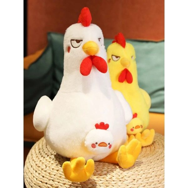 Angry Squat Chicken Plush Toy - Cute & Funny Gift for Kids Angry Squat Chicken Plush Toy - Cute & Funny Gift for Kids