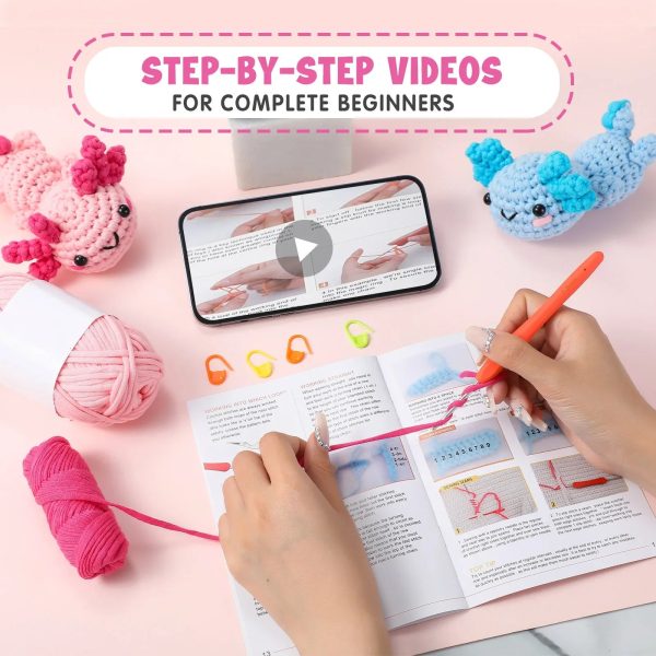 Animal DIY Crochet Kit: Easy Plush Doll with Quality Yarn & Needles Animal DIY Crochet Kit: Easy Plush Doll with Quality Yarn & Needles