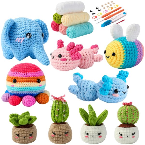 Animal DIY Crochet Kit: Easy Plush Doll with Quality Yarn & Needles Animal DIY Crochet Kit: Easy Plush Doll with Quality Yarn & Needles