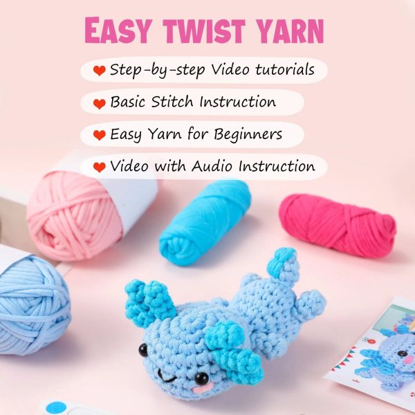 Animal DIY Crochet Kit: Easy Plush Doll with Quality Yarn & Needles Animal DIY Crochet Kit: Easy Plush Doll with Quality Yarn & Needles