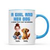 Animation Cartoon A Girl Boy And Dogs A Bond That Can't Be Broken Personalized Mug, Gift For Dog Lovers Animation Cartoon A Girl Boy And Dogs A Bond That Can't Be Broken Personalized Mug, Gift For Dog Lovers
