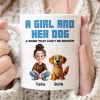 Animation Cartoon A Girl Boy And Dogs A Bond That Can't Be Broken Personalized Mug, Gift For Dog Lovers Animation Cartoon A Girl Boy And Dogs A Bond That Can't Be Broken Personalized Mug, Gift For Dog Lovers