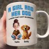 Animation Cartoon A Girl Boy And Dogs A Bond That Can't Be Broken Personalized Mug, Gift For Dog Lovers Animation Cartoon A Girl Boy And Dogs A Bond That Can't Be Broken Personalized Mug, Gift For Dog Lovers