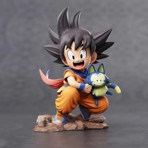 Anime Dragon Ball Q Version Figures Childhood Goku Holding Poole PVC 10cm Collection