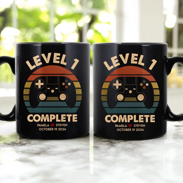 Anniversary Video Gamer, Level Complete - Personalized Mug Anniversary Video Gamer, Level Complete - Personalized Mug