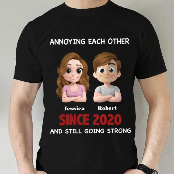 Annoying Each Other - Personalized Couple Cup A Hilarious Love Story with Custom Names Annoying Each Other - Personalized Couple Cup A Hilarious Love Story with Custom Names