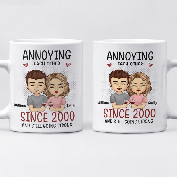 Annoying Each Other And Still Going Strong - Couple Personalized Custom Mug - Gift For Husband Wife, Anniversary