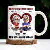 Annoying Each Other And Still Going Strong, Cartoon Couple With Hearts - Personalized Custom Coffee Mug - CPL995_MG Annoying Each Other And Still Going Strong, Cartoon Couple With Hearts - Personalized Custom Coffee Mug - CPL995_MG