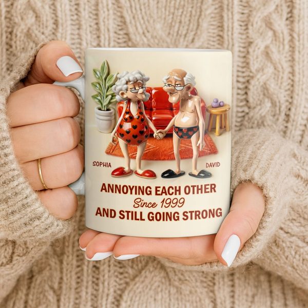Annoying Each Other And Still Going Strong, Elderly Couple - Personalized Custom Coffee Mug - CPL1264_MG