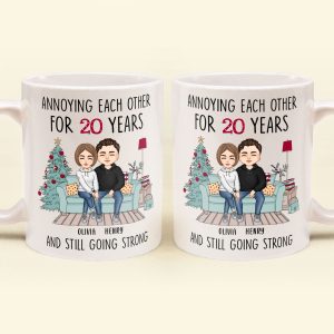 Annoying Each Other For Many Years - Personalized Mug - Birthday, Anniversary Gift For Couple, Husband, Wife, Lover - Christmas Vibes