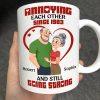 Annoying Each Other Hugging Couple - Personalized Mug Annoying Each Other Hugging Couple - Personalized Mug
