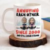 Annoying Each Other Personalized White Ceramic Mug Cute Couple Sitting Illustration Funny Daily Coffee Gift for Couples Annoying Each Other Personalized White Ceramic Mug Cute Couple Sitting Illustration Funny Daily Coffee Gift for Couples