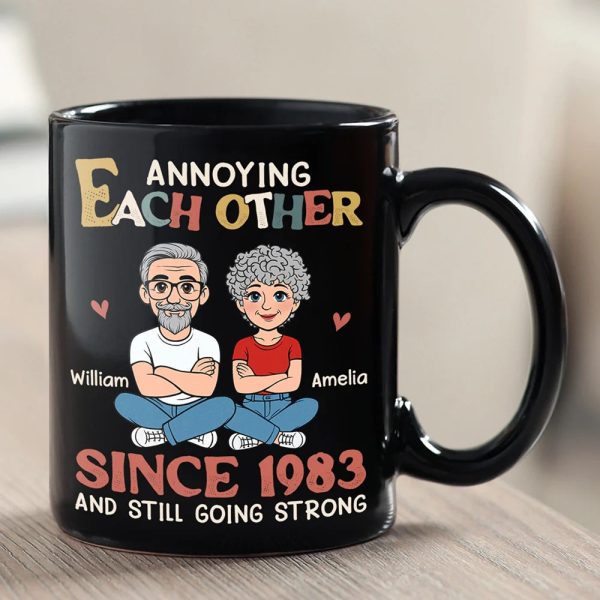 Annoying Each Other Retro Couple - Personalized Mug Annoying Each Other Retro Couple - Personalized Mug
