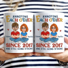 Annoying Each Other Retro Couple - Personalized Mug Annoying Each Other Retro Couple - Personalized Mug