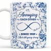 Annoying Each Other Since, Flowers and Birds Design - Personalized Custom Coffee Mug - CPL412_MG Annoying Each Other Since, Flowers and Birds Design - Personalized Custom Coffee Mug - CPL412_MG