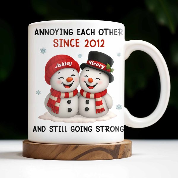 Annoying Each Other Since, Snowmen Design - Personalized Custom Coffee Mug - CPL795_MG Annoying Each Other Since, Snowmen Design - Personalized Custom Coffee Mug - CPL795_MG