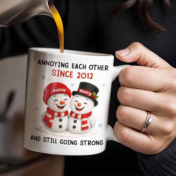 Annoying Each Other Since, Snowmen Design - Personalized Custom Coffee Mug - CPL795_MG Annoying Each Other Since, Snowmen Design - Personalized Custom Coffee Mug - CPL795_MG