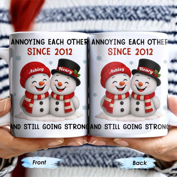 Annoying Each Other Since, Snowmen Design - Personalized Custom Coffee Mug - CPL795_MG Annoying Each Other Since, Snowmen Design - Personalized Custom Coffee Mug - CPL795_MG