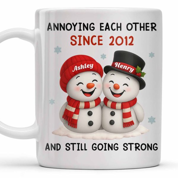 Annoying Each Other Since, Snowmen Design - Personalized Custom Coffee Mug - CPL795_MG Annoying Each Other Since, Snowmen Design - Personalized Custom Coffee Mug - CPL795_MG
