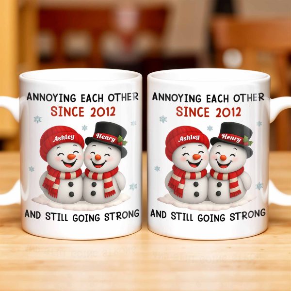 Annoying Each Other Since, Snowmen Design - Personalized Custom Coffee Mug - CPL795_MG Annoying Each Other Since, Snowmen Design - Personalized Custom Coffee Mug - CPL795_MG