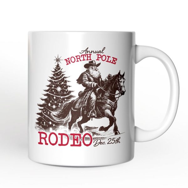 Annual North Pole Rodeo Personalized Mug, Funny Cowboy Santa Christmas Gift with Custom Name Annual North Pole Rodeo Personalized Mug, Funny Cowboy Santa Christmas Gift with Custom Name