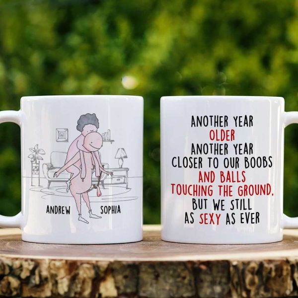 Another Year Older, Naughty Old Couple White Mug