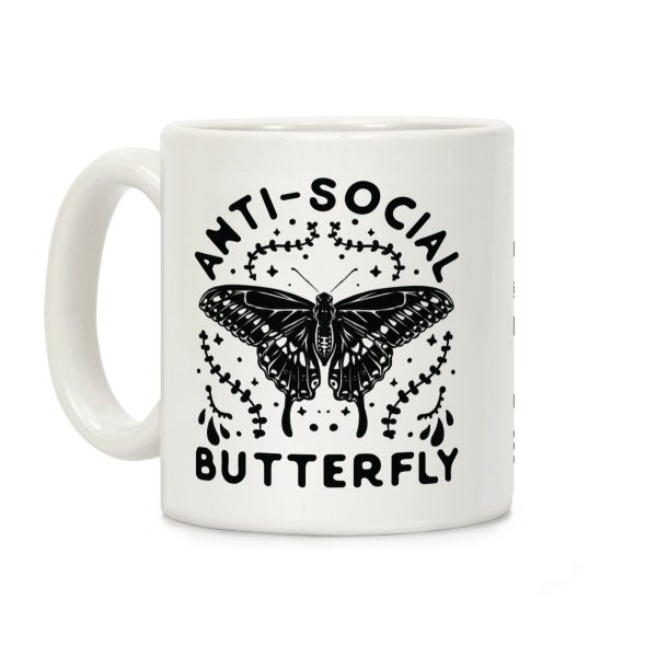 Anti-Social Butterfly Coffee Mug Anti-Social Butterfly Coffee Mug