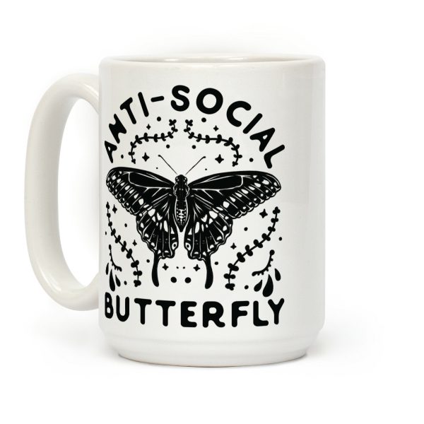 Anti-Social Butterfly Coffee Mug Anti-Social Butterfly Coffee Mug