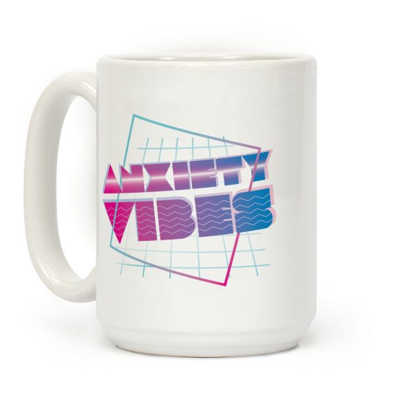 Anxiety Vibes Vaporwave Coffee Mug Anxiety Vibes Vaporwave Coffee Mug