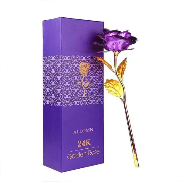 Artificial 24K Gold Rose with Gift Box Luxury Present Artificial 24K Gold Rose with Gift Box Luxury Present