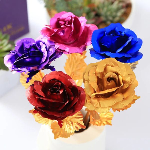 Artificial 24K Gold Rose with Gift Box Luxury Present Artificial 24K Gold Rose with Gift Box Luxury Present