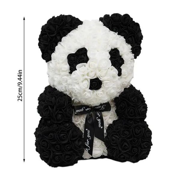 Artificial Foam Rose Panda Bear Artificial Foam Rose Panda Bear