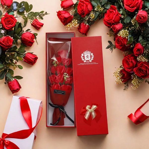 Artificial Rose Flower Set in Gift Box for Home Decoration Artificial Rose Flower Set in Gift Box for Home Decoration