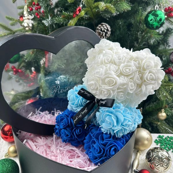 Artificial Rose Teddy Bear 25cm Romantic Floral Gift with Gift Box Artificial Rose Teddy Bear 25cm Romantic Floral Gift with Gift Box