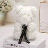Artificial Rose Teddy Bear 25cm Romantic Floral Gift with Gift Box Artificial Rose Teddy Bear 25cm Romantic Floral Gift with Gift Box